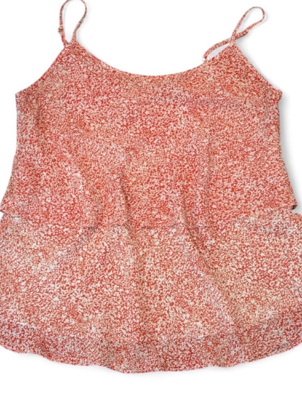 CAbi Coral Speckled Spaghetti-Strap Cami